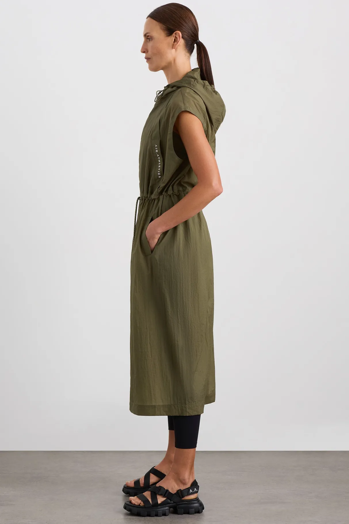 sleeveless_hooded_trench__3.webp Shop Aje ATHLETICA Sleeveless Hooded Trench 783 Deep Khaki