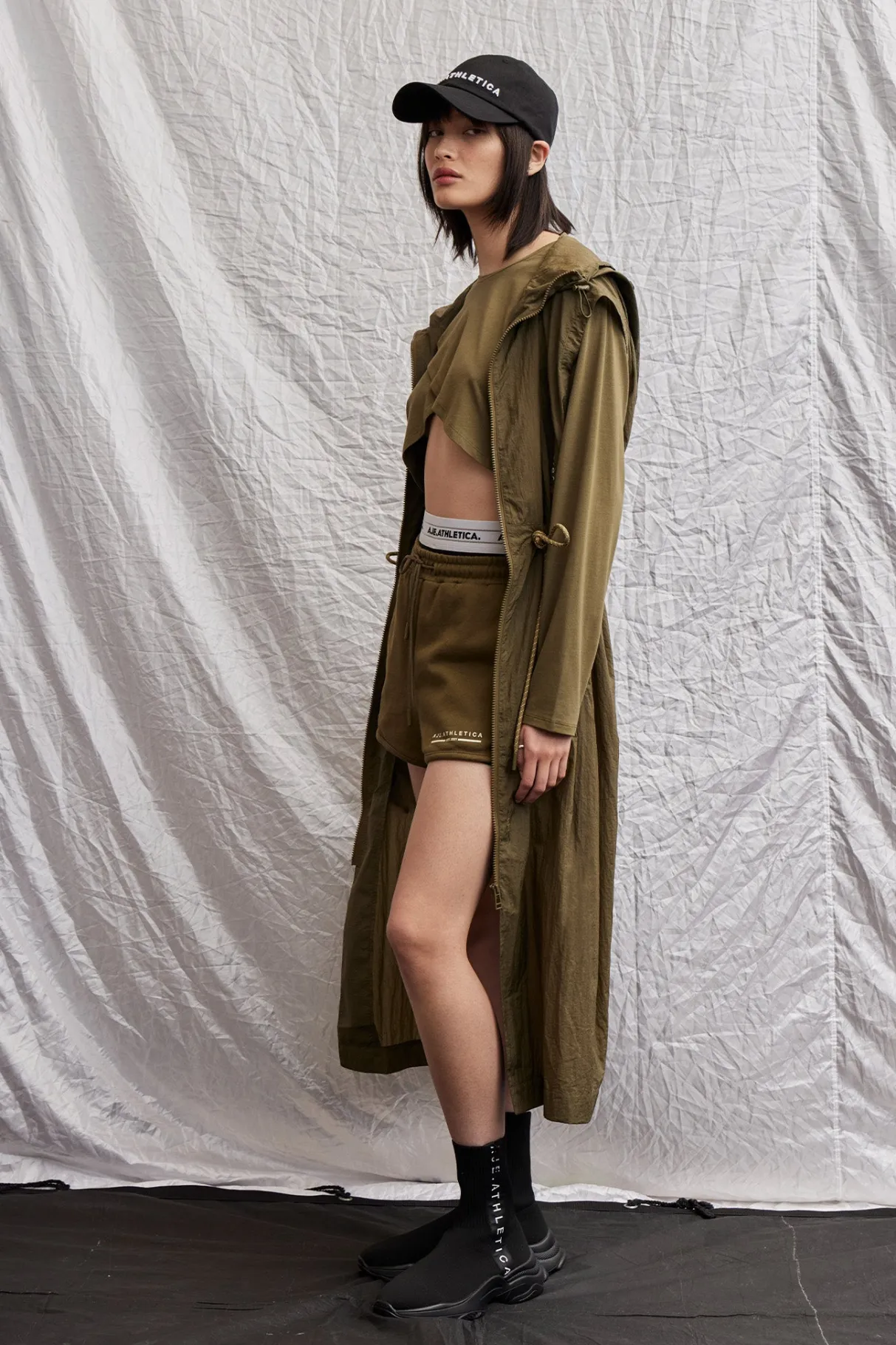 sleeveless_hooded_trench__9.webp Shop Aje ATHLETICA Sleeveless Hooded Trench 783 Deep Khaki