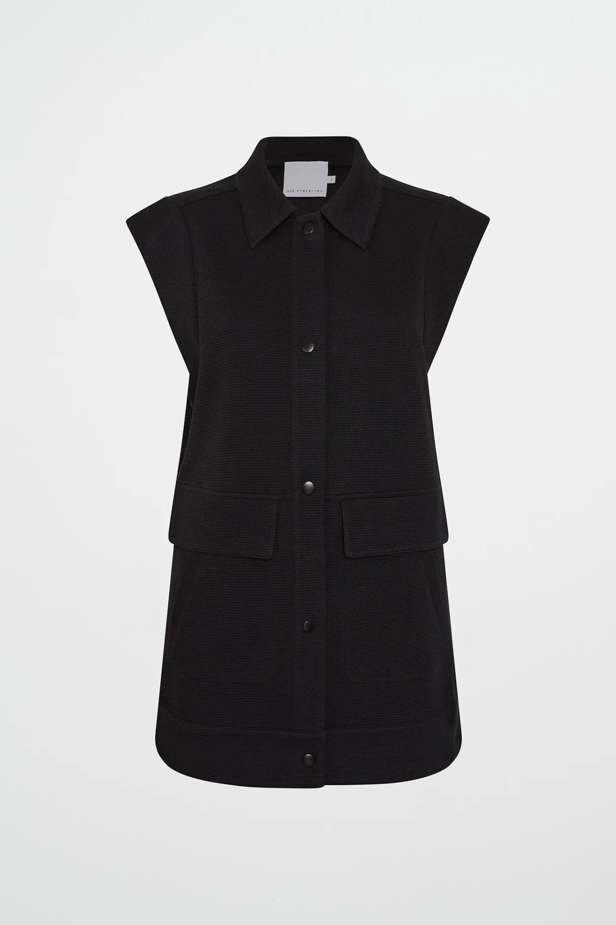 sleeveless_waffle_jacket__1.webp Online Aje ATHLETICA Sleeveless Waffle Jacket 785 Black