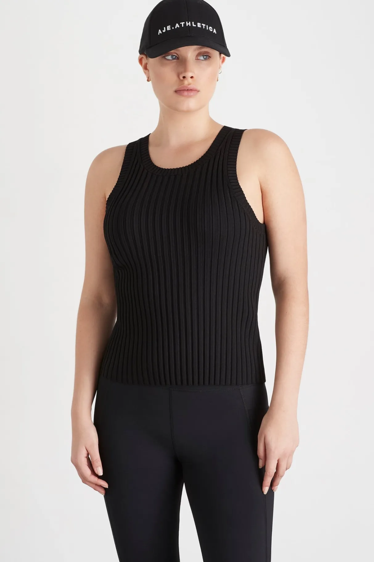 slim_knitted_tank__6-2.webp Clearance Aje ATHLETICA Slim Knitted Tank 107 Black