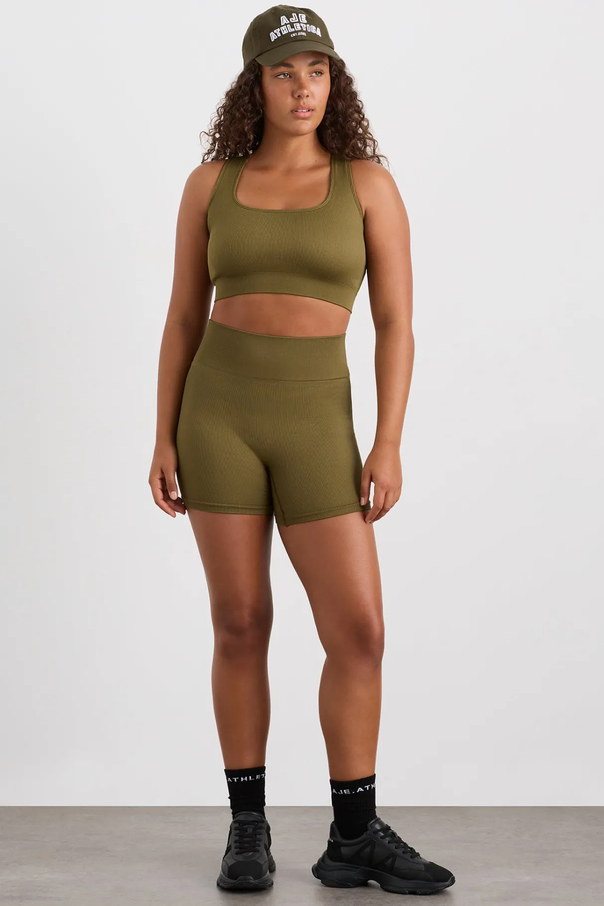 soft_stacked_sports_cap__2-3.webp Online Aje ATHLETICA Soft Stacked Sports Cap 901 Khaki/White