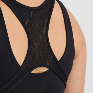 Flash Sale Aje ATHLETICA Spiderback Logo Mesh Bra 369 Black