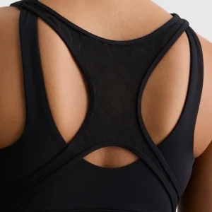 Flash Sale Aje ATHLETICA Spiderback Logo Mesh Bra 369 Black