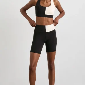 Discount Aje ATHLETICA Spliced Bike Short 633 Black Limestone Beige