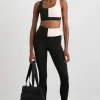Clearance Aje ATHLETICA Spliced Legging 237 Black Limestone Beige