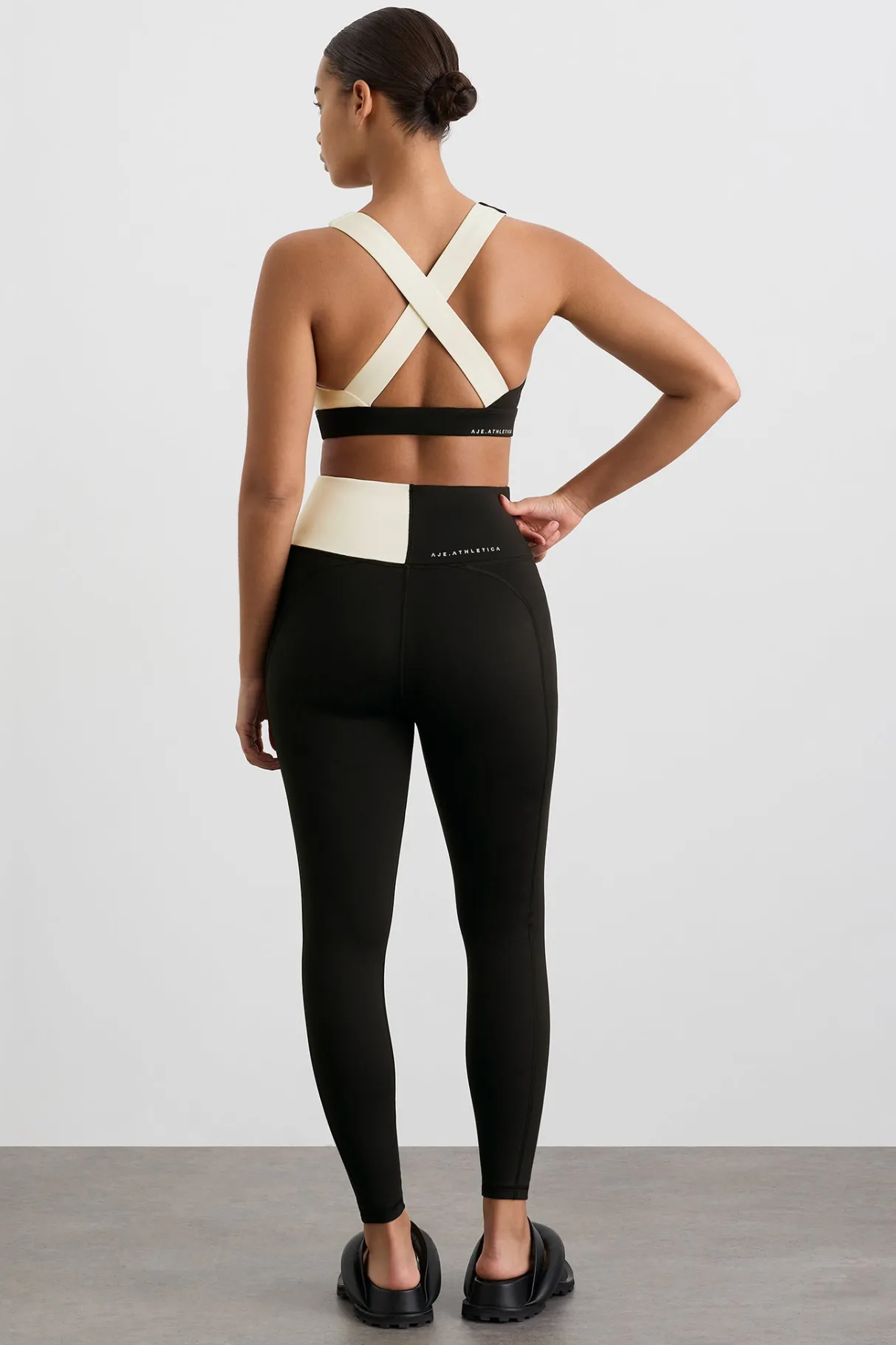 spliced_legging__10.webp Clearance Aje ATHLETICA Spliced Legging 237 Black Limestone Beige