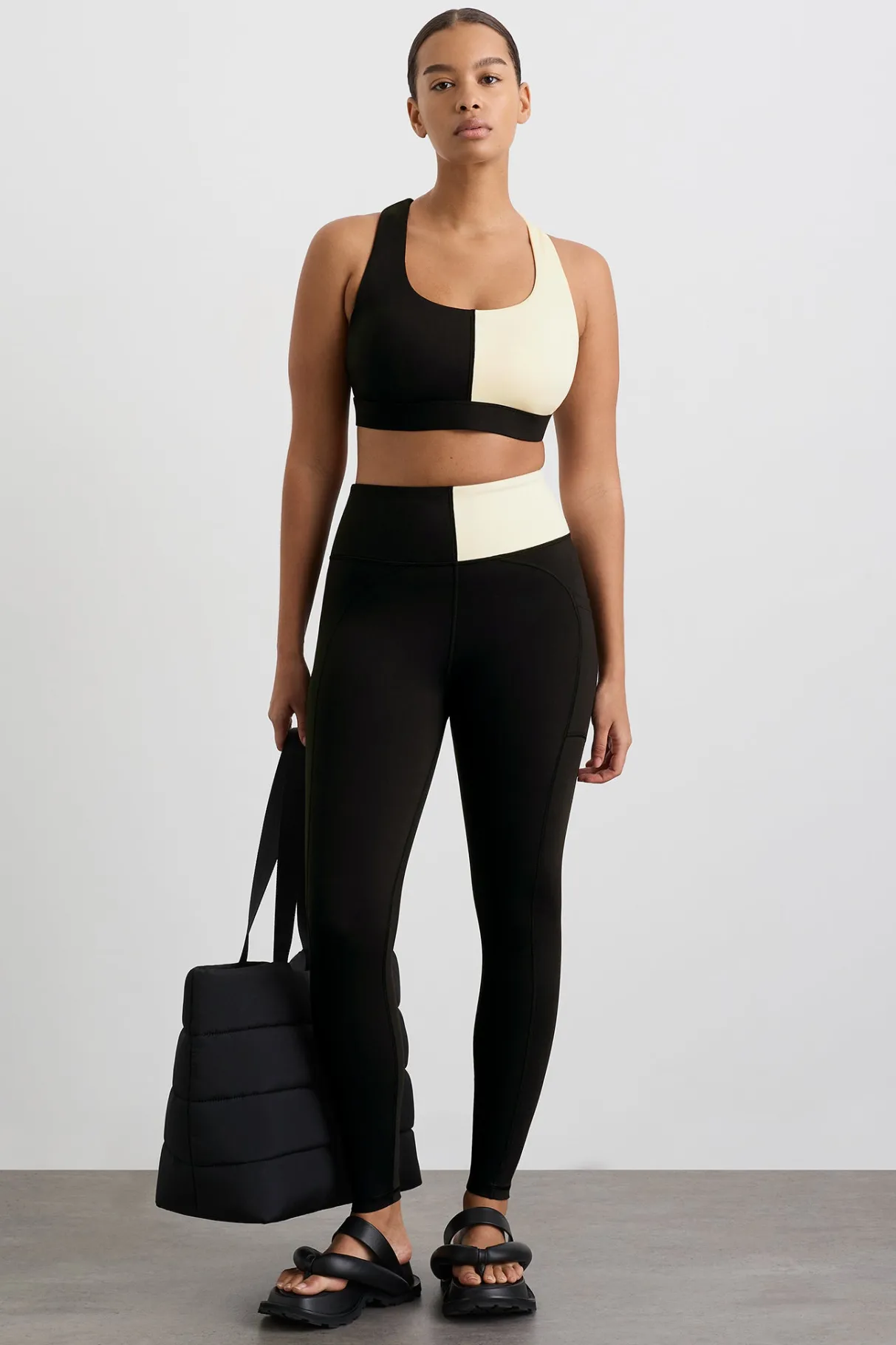 spliced_legging__6.webp Clearance Aje ATHLETICA Spliced Legging 237 Black Limestone Beige