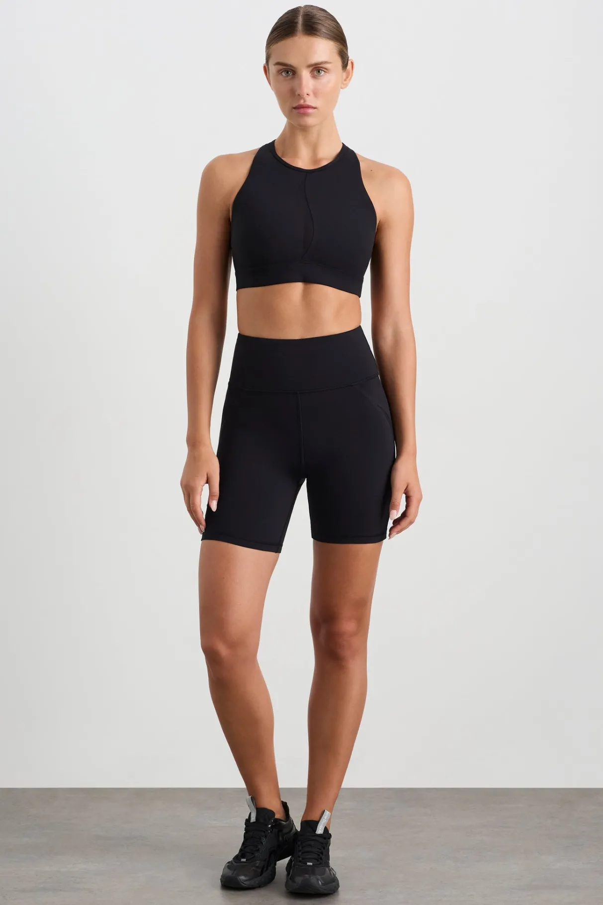 spliced_mesh_bike_shorts__1.webp Online Aje ATHLETICA Spliced Mesh Bike Shorts 636 Black
