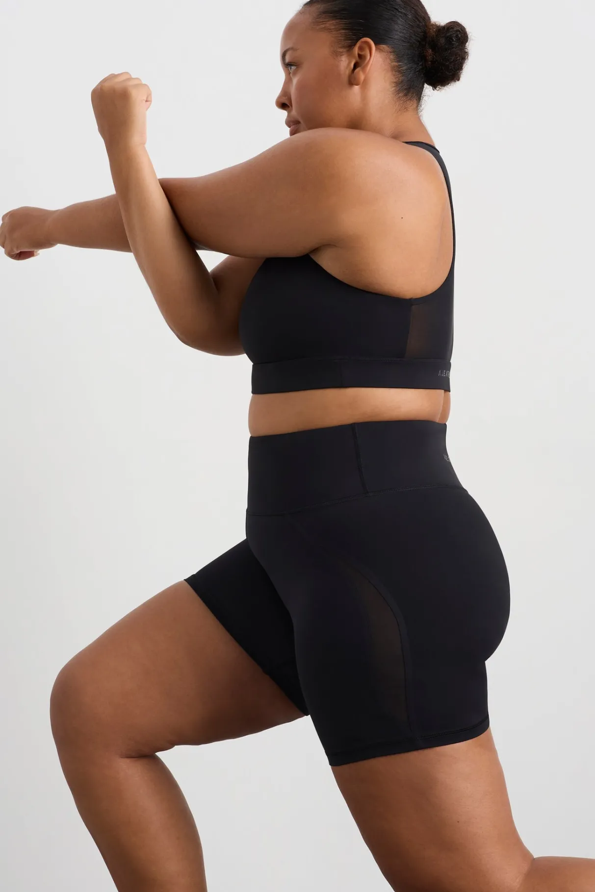 spliced_mesh_bike_shorts__15.webp Online Aje ATHLETICA Spliced Mesh Bike Shorts 636 Black