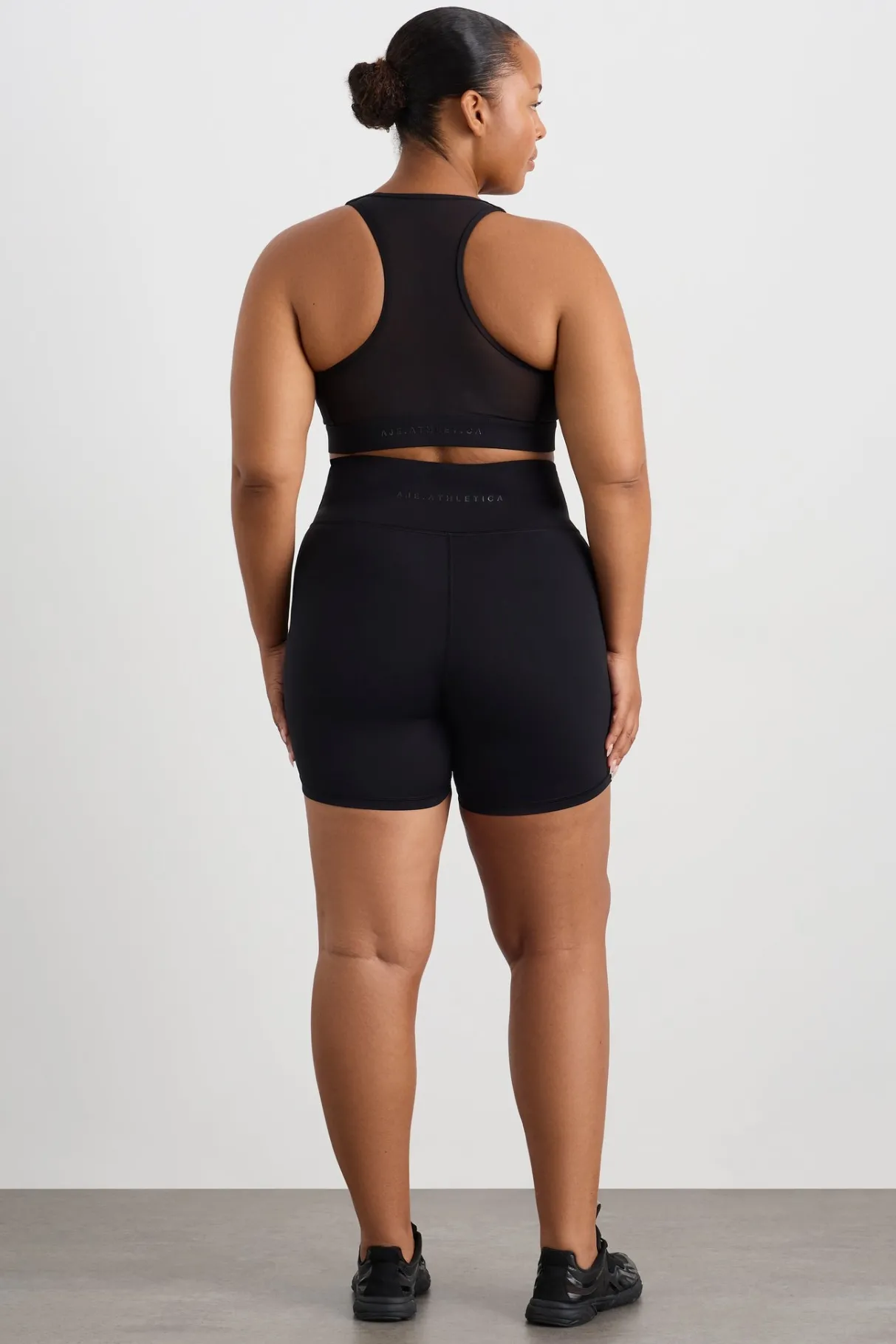 spliced_mesh_bike_shorts__16.webp Online Aje ATHLETICA Spliced Mesh Bike Shorts 636 Black