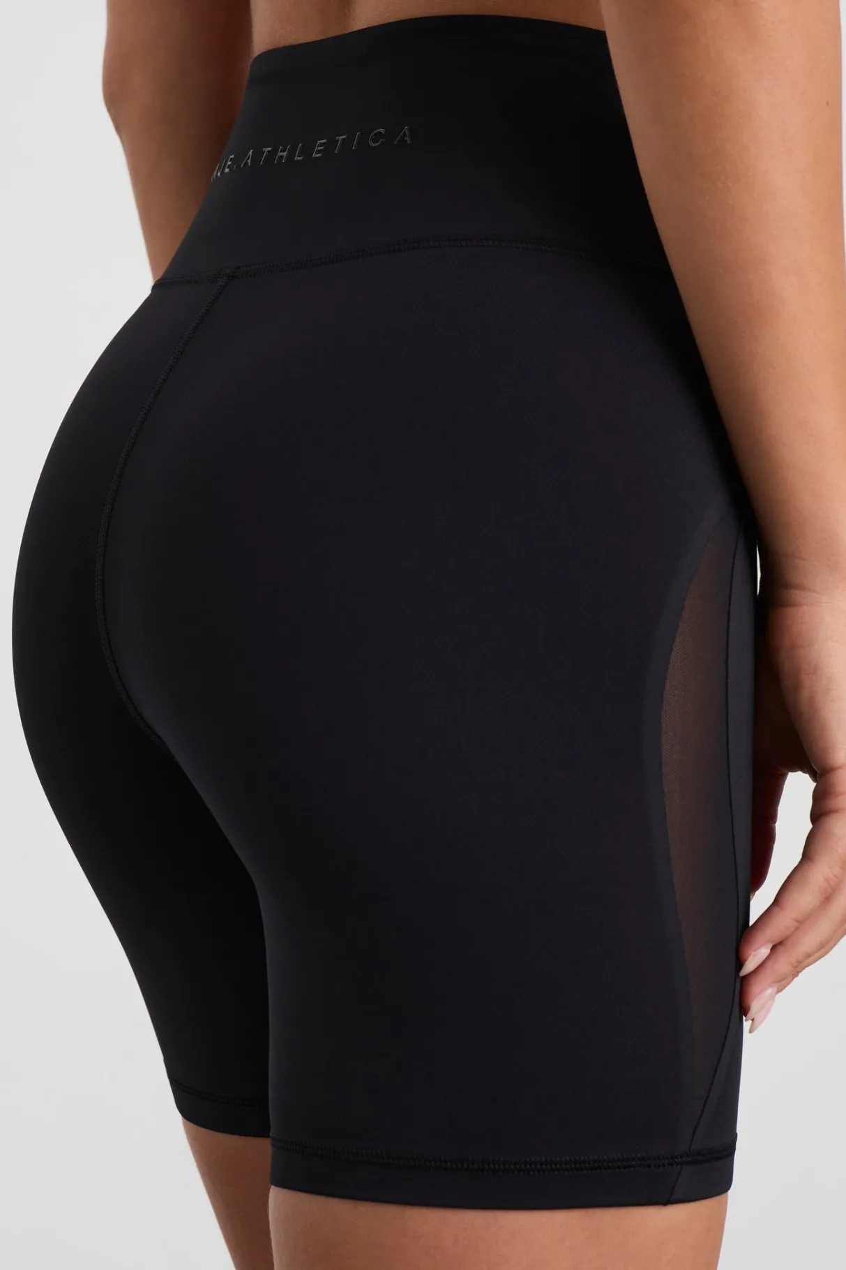 spliced_mesh_bike_shorts__5.webp Online Aje ATHLETICA Spliced Mesh Bike Shorts 636 Black