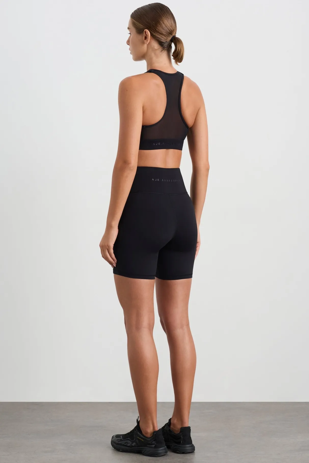 spliced_mesh_bike_shorts__6.webp Online Aje ATHLETICA Spliced Mesh Bike Shorts 636 Black