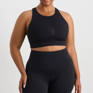 Discount Aje ATHLETICA Spliced Mesh Sports Bra 370 Black