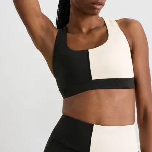 Outlet Aje ATHLETICA Spliced Sports Bra 305 Black Limestone Beige