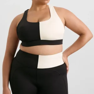 Outlet Aje ATHLETICA Spliced Sports Bra 305 Black Limestone Beige