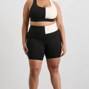 Outlet Aje ATHLETICA Spliced Sports Bra 305 Black Limestone Beige