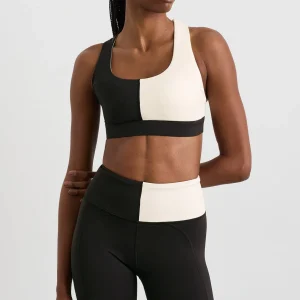 Outlet Aje ATHLETICA Spliced Sports Bra 305 Black Limestone Beige