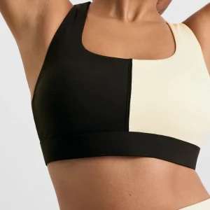 Outlet Aje ATHLETICA Spliced Sports Bra 305 Black Limestone Beige
