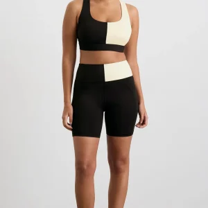 Outlet Aje ATHLETICA Spliced Sports Bra 305 Black Limestone Beige