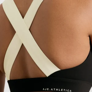 Outlet Aje ATHLETICA Spliced Sports Bra 305 Black Limestone Beige