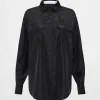 Hot Aje ATHLETICA Spliced Spray Shirt 427 Black Limestone Beige