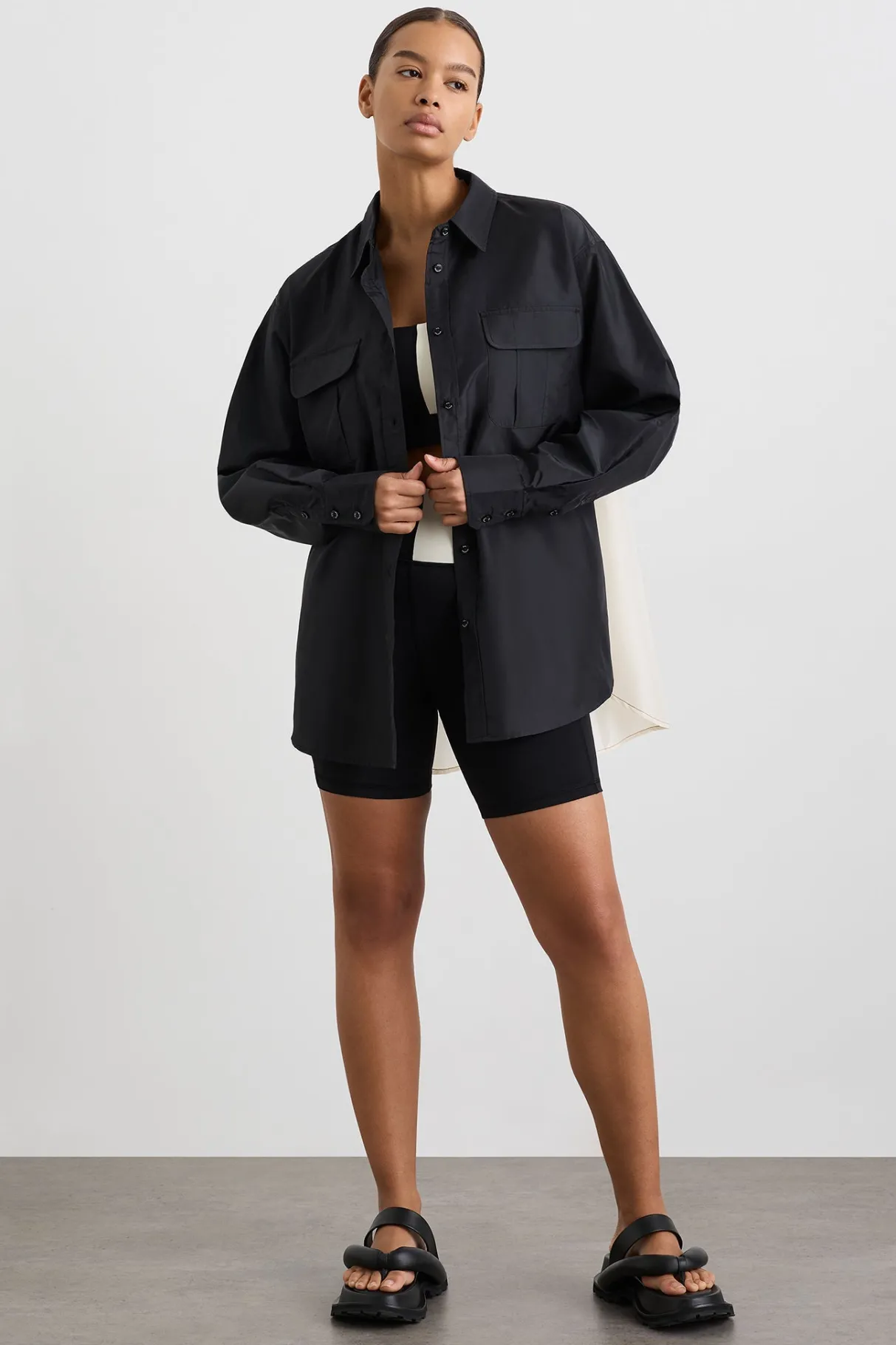 spliced_spray_shirt__8.webp Hot Aje ATHLETICA Spliced Spray Shirt 427 Black Limestone Beige