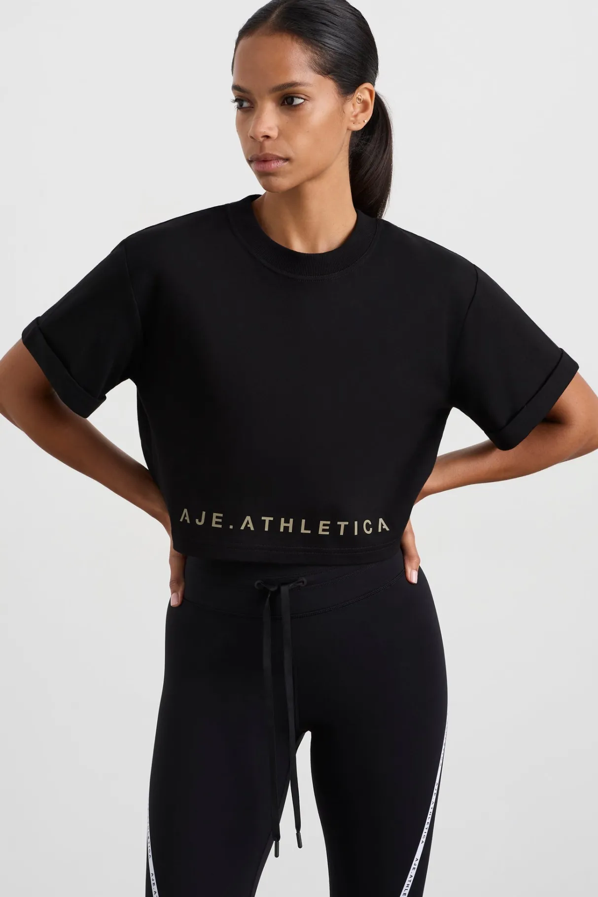 split_back_crop_tee__3.webp Online Aje ATHLETICA Split Back Crop Tee 114 Black/Multi