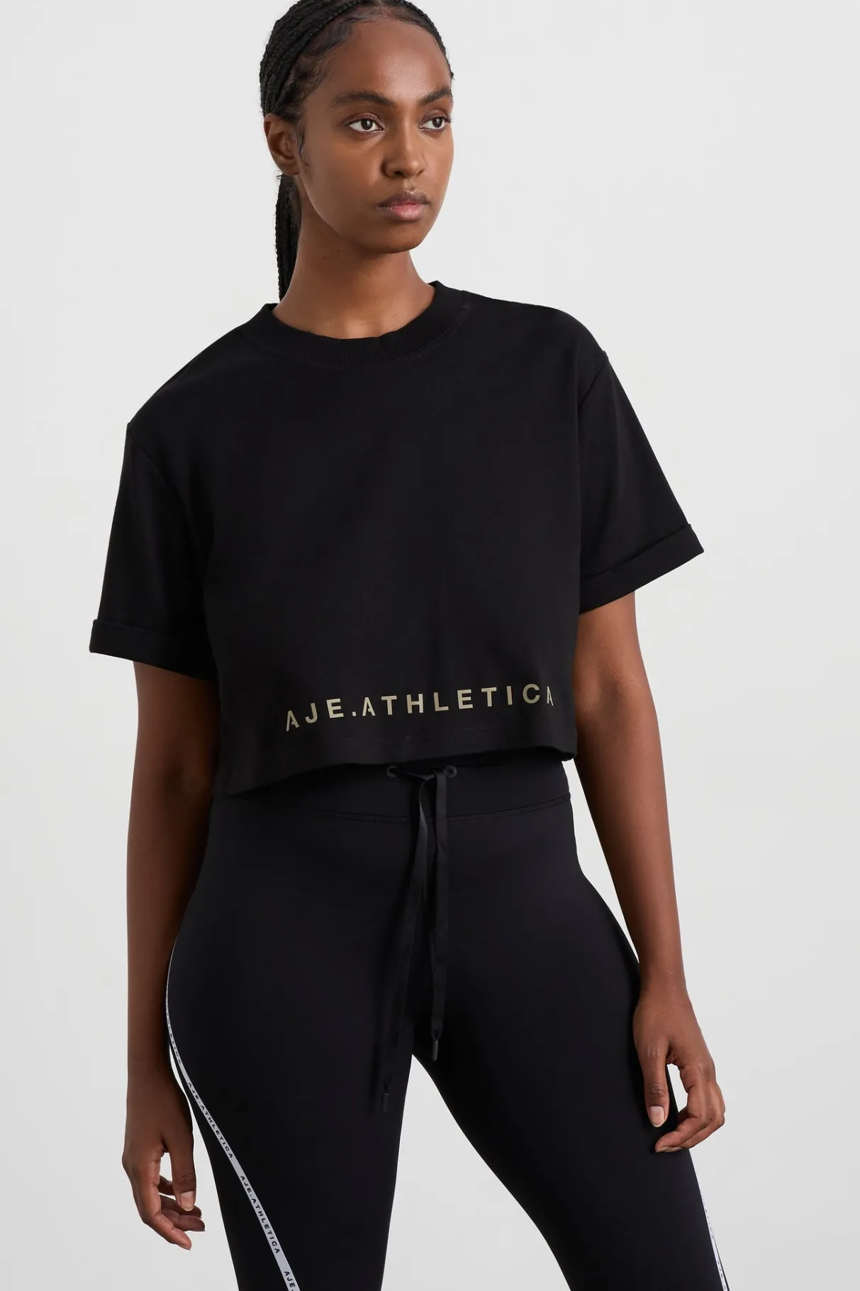 split_back_crop_tee__8.webp Online Aje ATHLETICA Split Back Crop Tee 114 Black/Multi