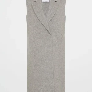 Clearance Aje ATHLETICA Split Back Sleeveless Coat 760 Grey Marle