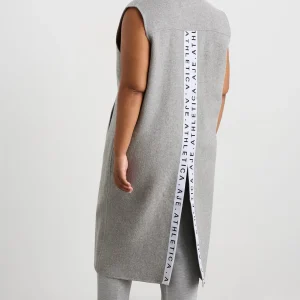 Clearance Aje ATHLETICA Split Back Sleeveless Coat 760 Grey Marle