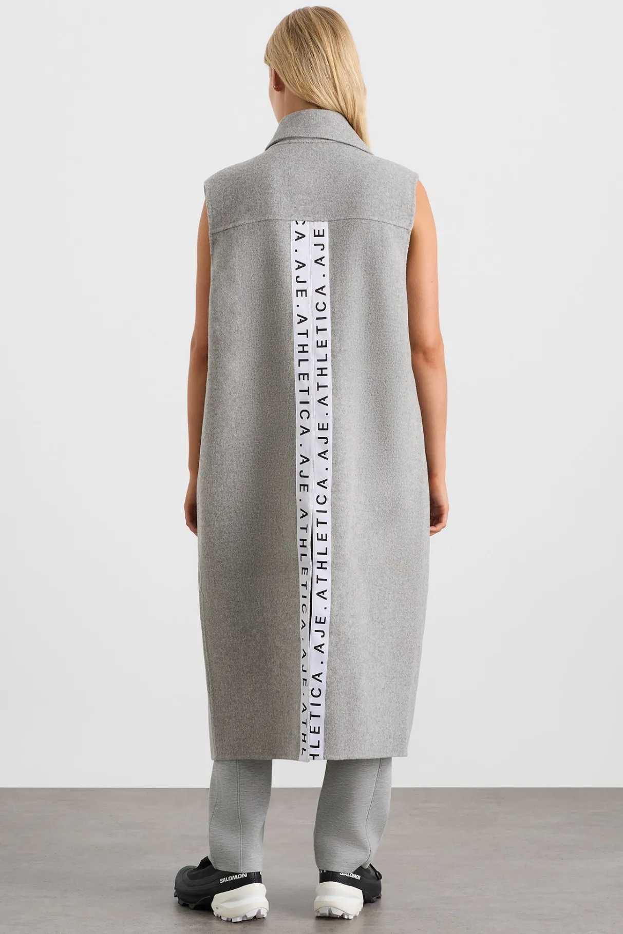 split_back_sleeveless_coat__5.webp Clearance Aje ATHLETICA Split Back Sleeveless Coat 760 Grey Marle