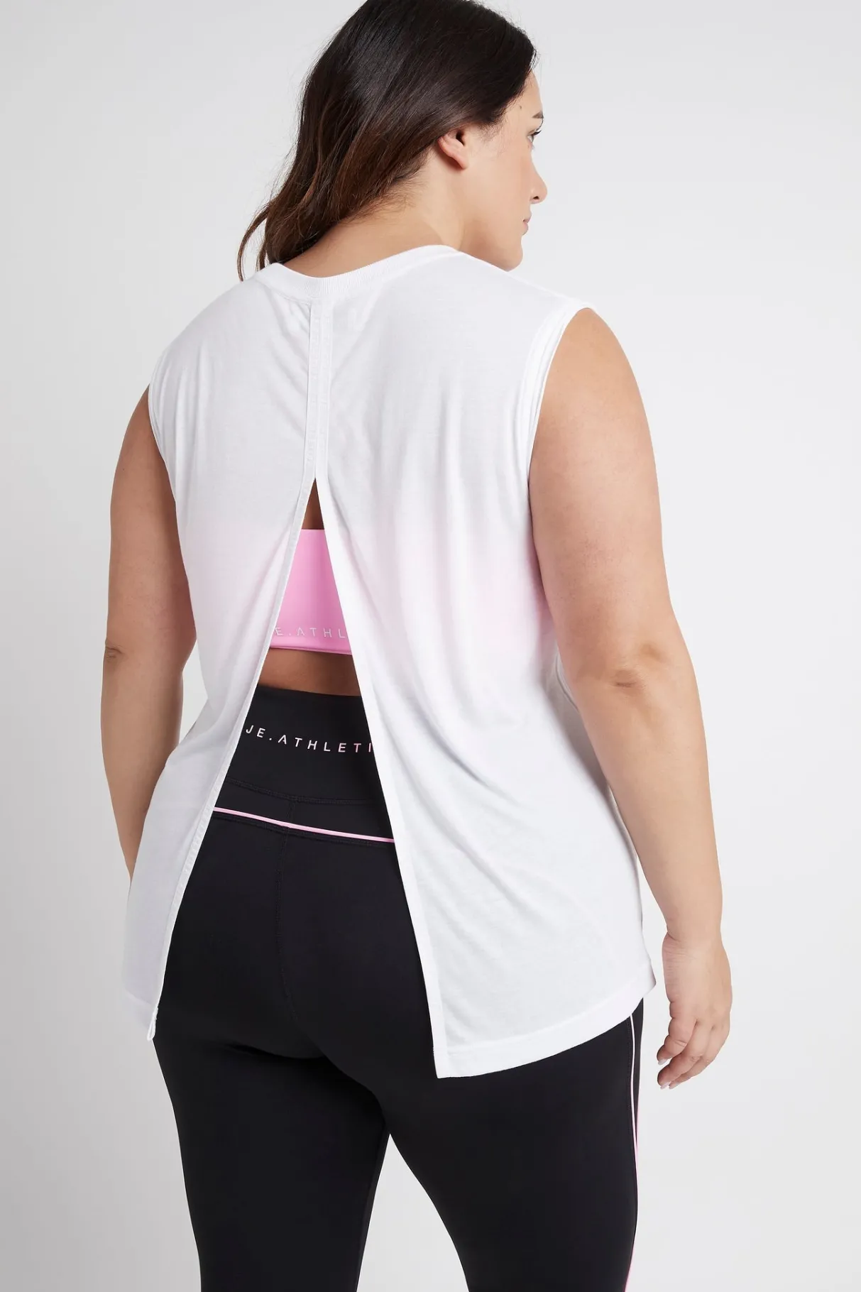 split_back_tank__14.webp Shop Aje ATHLETICA Split Back Tank 111 White/White