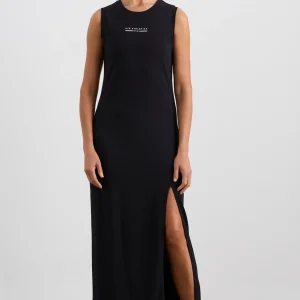 Sale Aje ATHLETICA Split Hem Jersey Dress 816 Black