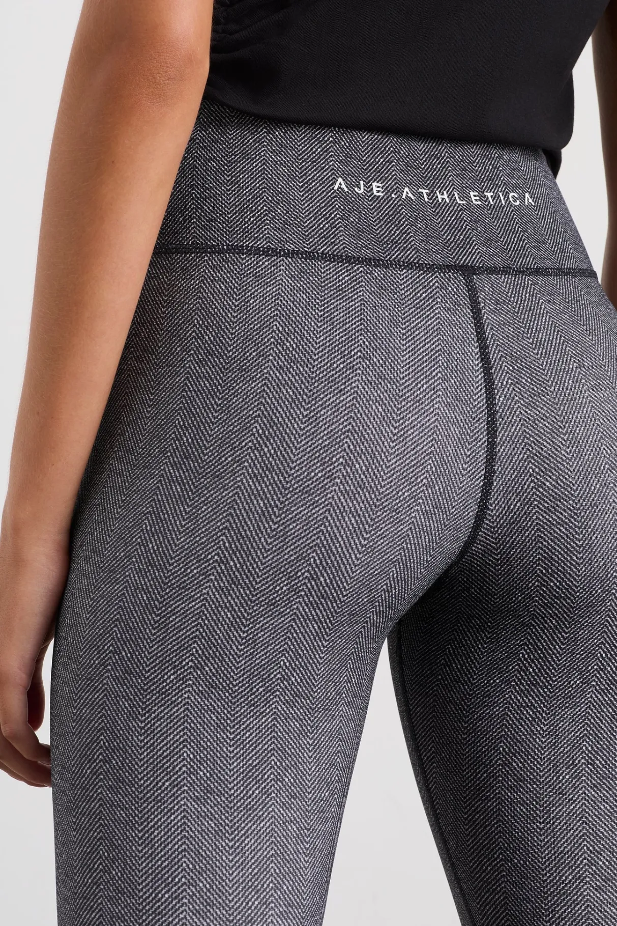 split_hem_leggings__3.webp Store Aje ATHLETICA Split Hem Leggings 205 Herringbone Print