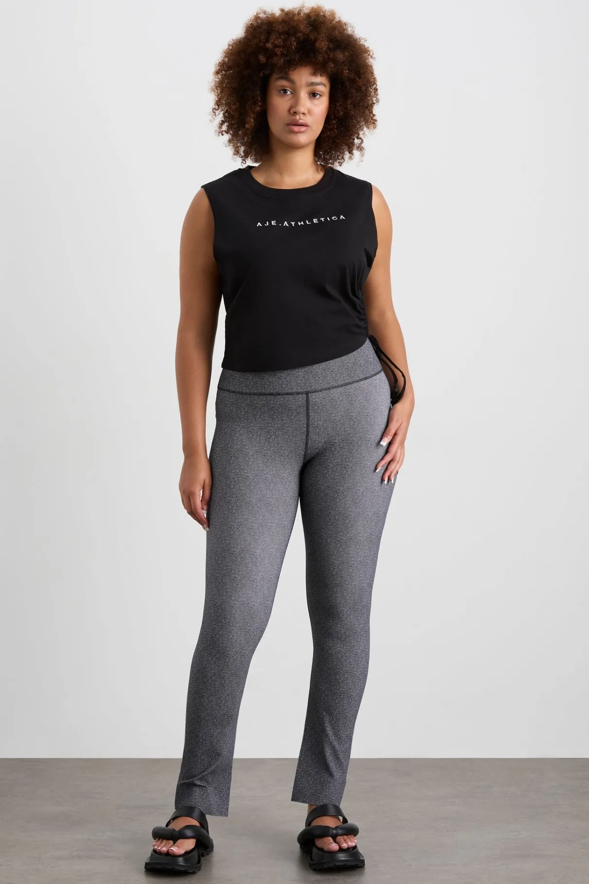 split_hem_leggings__9.webp Store Aje ATHLETICA Split Hem Leggings 205 Herringbone Print