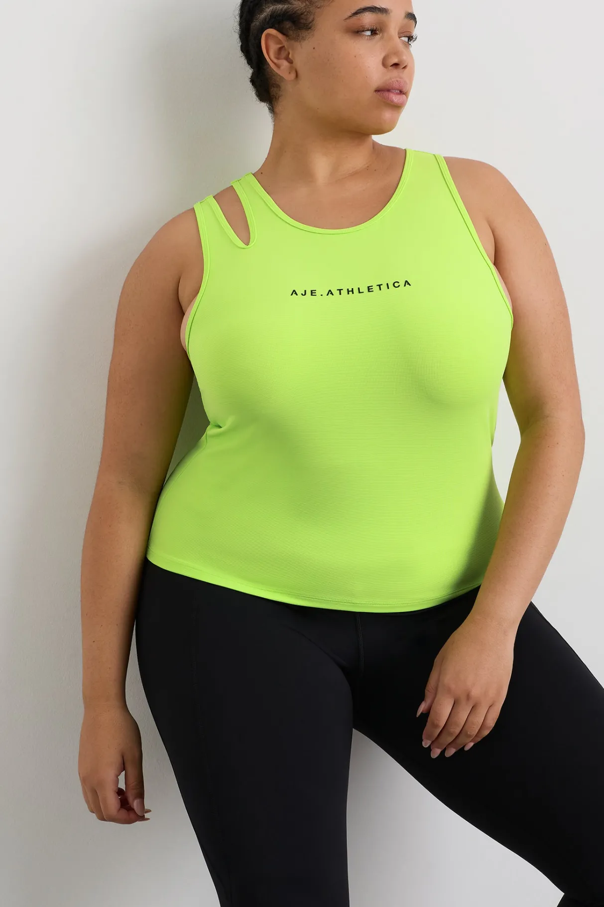 split_strap_tank__14.webp Outlet Aje ATHLETICA Split Strap Tank 147 Lime Green
