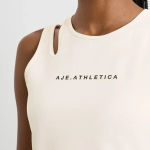 New Aje ATHLETICA Split Strap Tank 147 Limestone Beige
