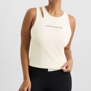 New Aje ATHLETICA Split Strap Tank 147 Limestone Beige