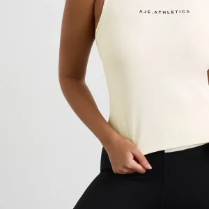 New Aje ATHLETICA Split Strap Tank 147 Limestone Beige