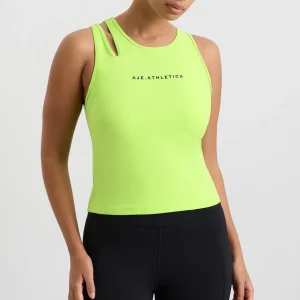 Outlet Aje ATHLETICA Split Strap Tank 147 Lime Green