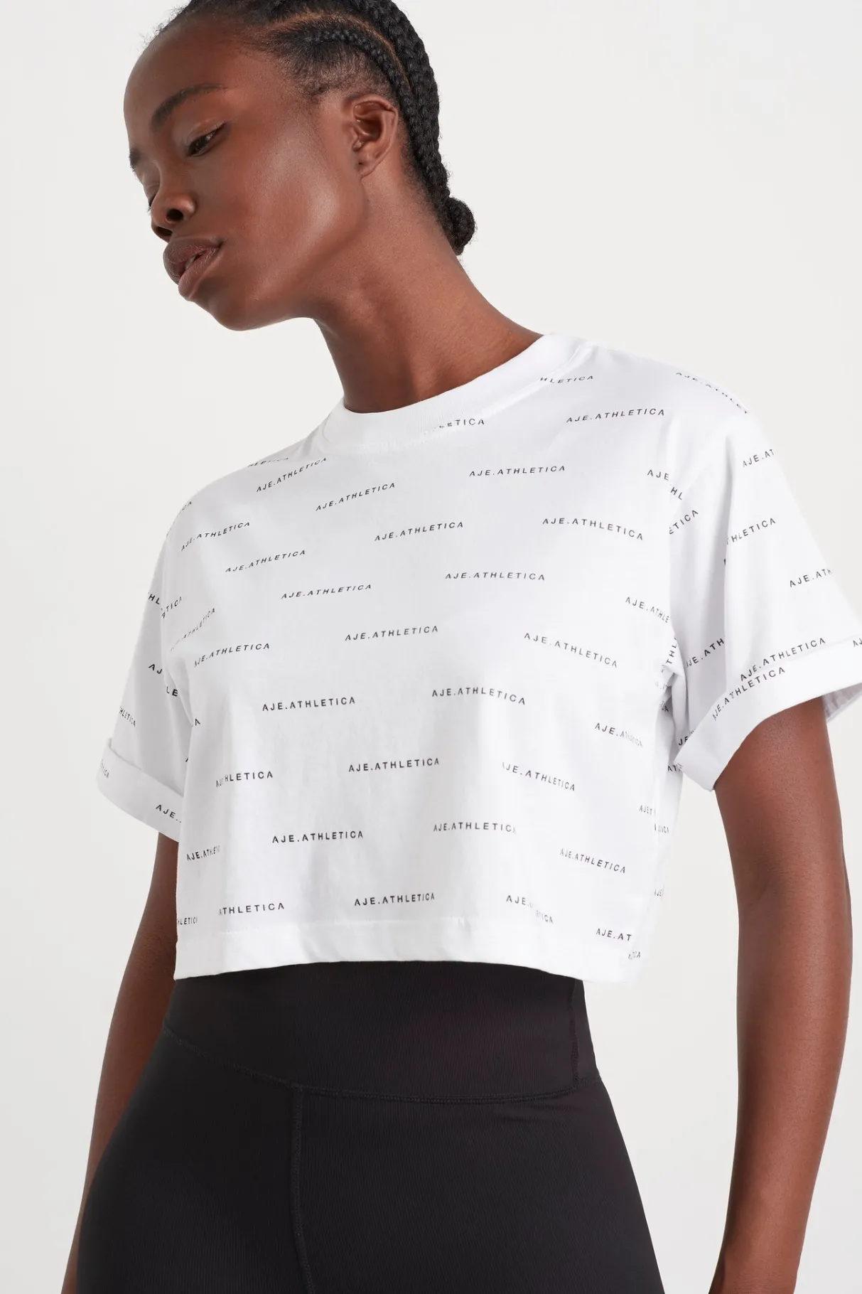spotty_logo_crop_tshirt__0.webp Store Aje ATHLETICA Spotty Logo Crop T-Shirt 105 White/Black