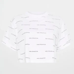 Store Aje ATHLETICA Spotty Logo Crop T-Shirt 105 White/Black