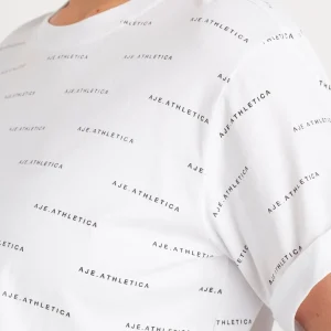 Store Aje ATHLETICA Spotty Logo Crop T-Shirt 105 White/Black