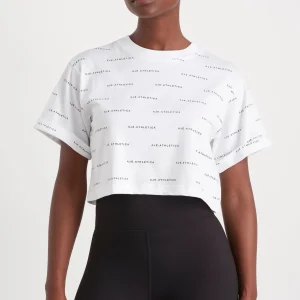 Store Aje ATHLETICA Spotty Logo Crop T-Shirt 105 White/Black