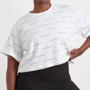 Store Aje ATHLETICA Spotty Logo Crop T-Shirt 105 White/Black