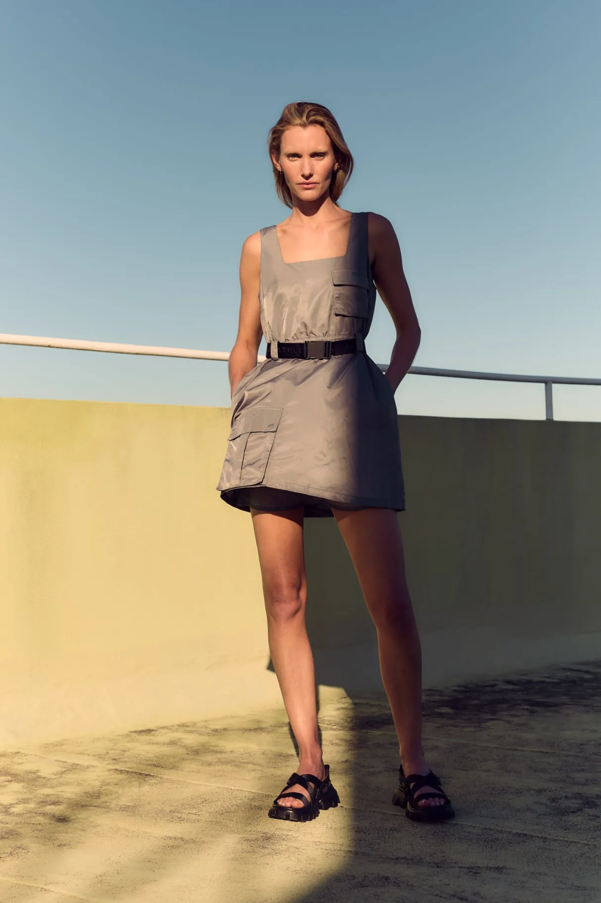 spray_bubble_hem_dress__3.webp Fashion Aje ATHLETICA Spray Bubble Hem Dress 818 Slate Surge