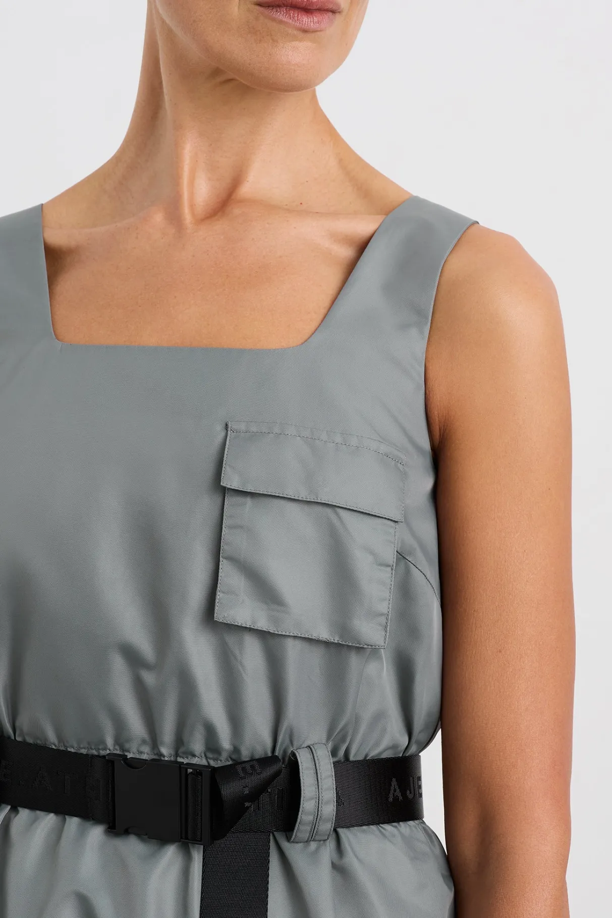 spray_bubble_hem_dress__4.webp Fashion Aje ATHLETICA Spray Bubble Hem Dress 818 Slate Surge