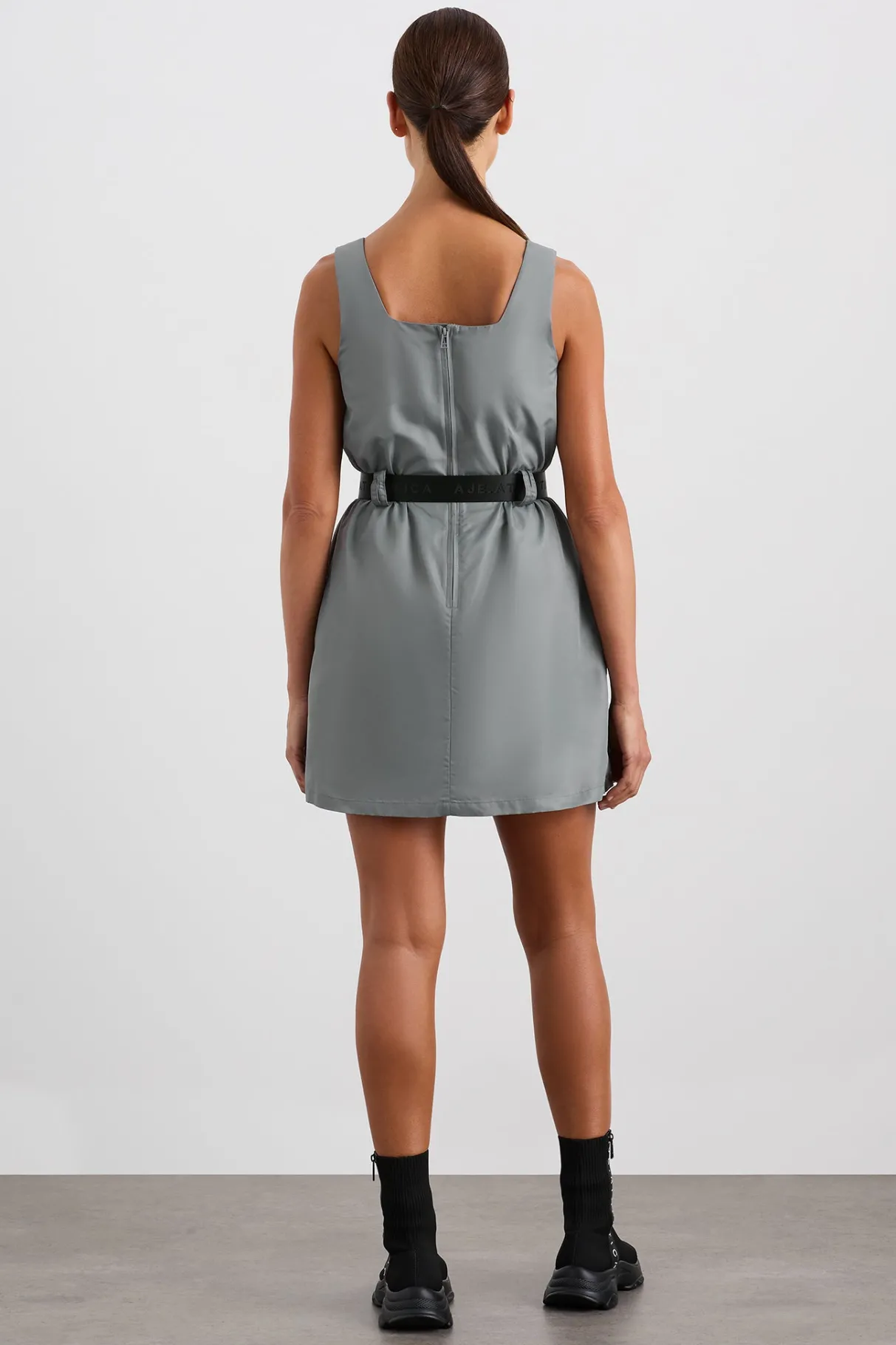 spray_bubble_hem_dress__5.webp Fashion Aje ATHLETICA Spray Bubble Hem Dress 818 Slate Surge