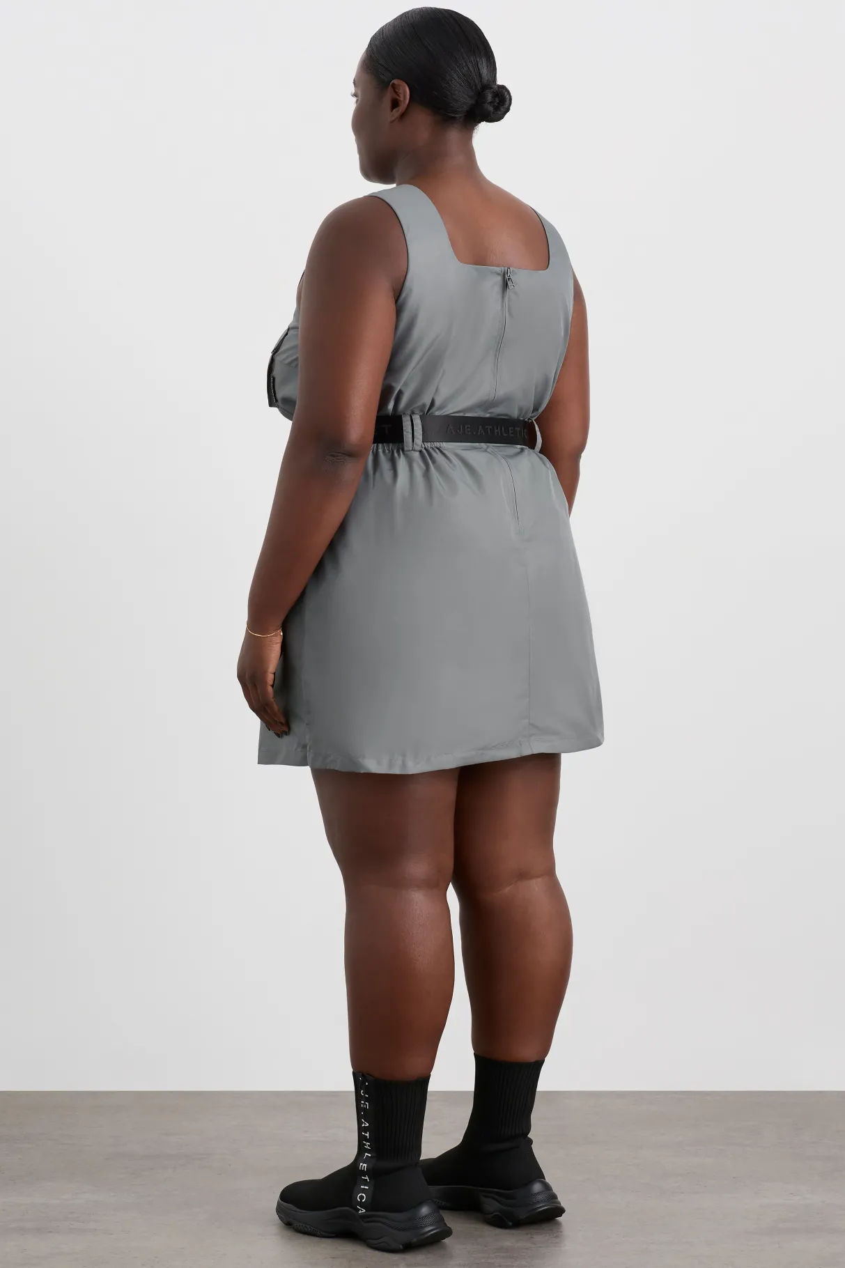 spray_bubble_hem_dress__9.webp Fashion Aje ATHLETICA Spray Bubble Hem Dress 818 Slate Surge