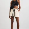New Aje ATHLETICA Spray Shorts 608 Limestone Beige Black